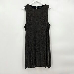 Torrid Sleeveless Scoop Neck Shift Dress Striped Metallic Keyhole Back Plus 4X